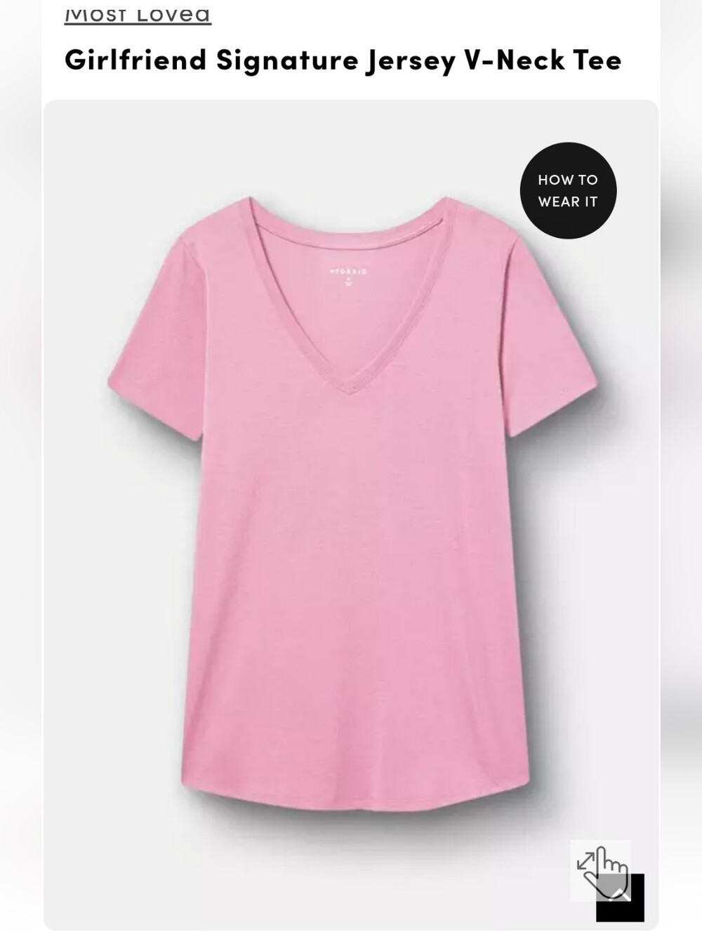 torrid Pink Girlfriend V-Neck Jersey Tee